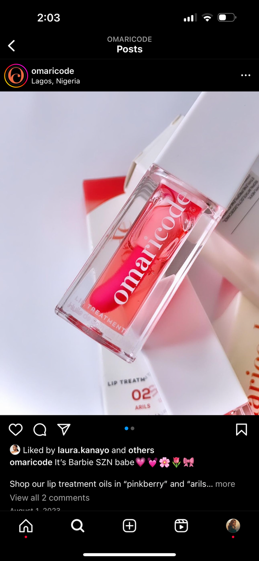 Omaricode lip treatment oil